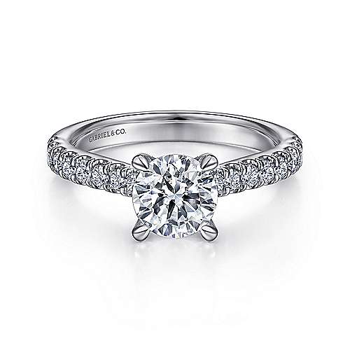 Sarita - 14K White Gold Round Diamond Engagement Ring