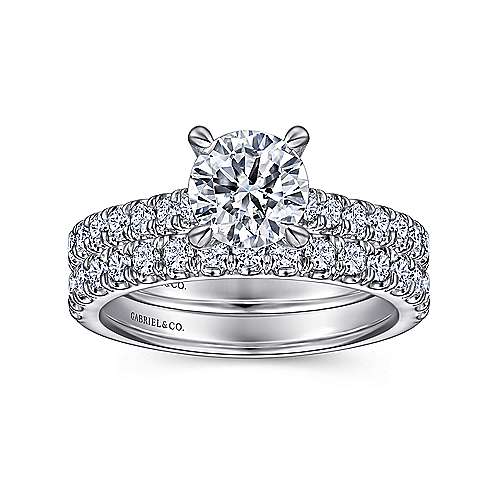 Sarita - 14K White Gold Round Diamond Engagement Ring