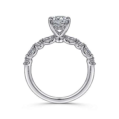 Juliet - 14K White Gold Round Diamond Engagement Ring