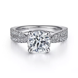 Laura - 14K White Gold Twisted Diamond Engagement Ring