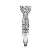 Laura - 14K White Gold Twisted Diamond Engagement Ring