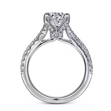 Laura - 14K White Gold Twisted Diamond Engagement Ring
