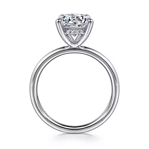 Elia - 14K White Gold Solitaire Round Diamond Engagement Ring