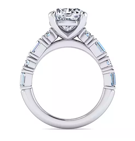 Briella - 18K White Gold Round Diamond Engagement Ring
