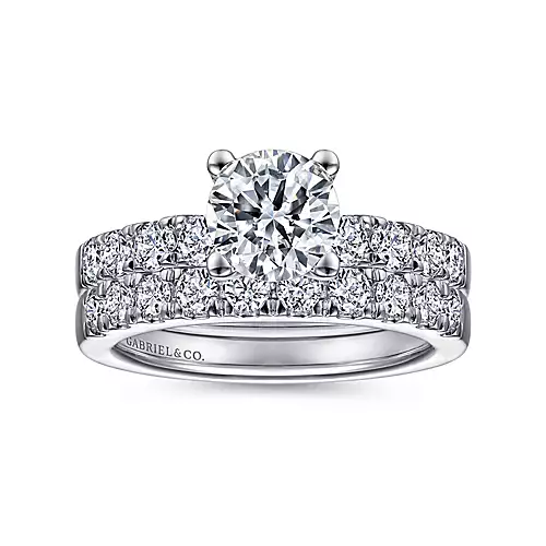 Wyatt - 14K White Gold Round Diamond Engagement Ring