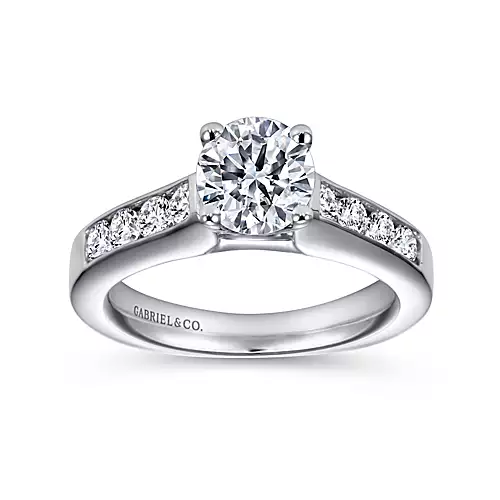 Anderson - 14K White Gold Round Diamond Engagement Ring
