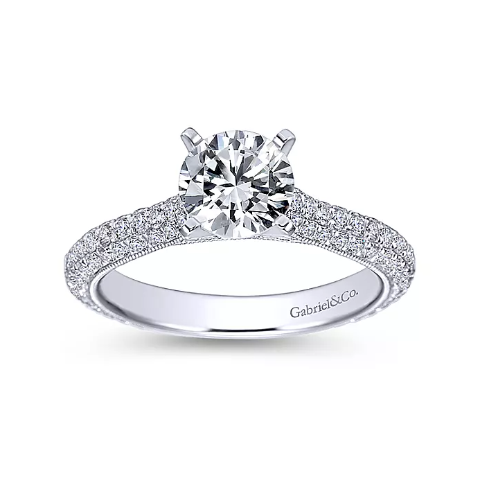 Kirsten - 14K White Gold Round Diamond Engagement Ring