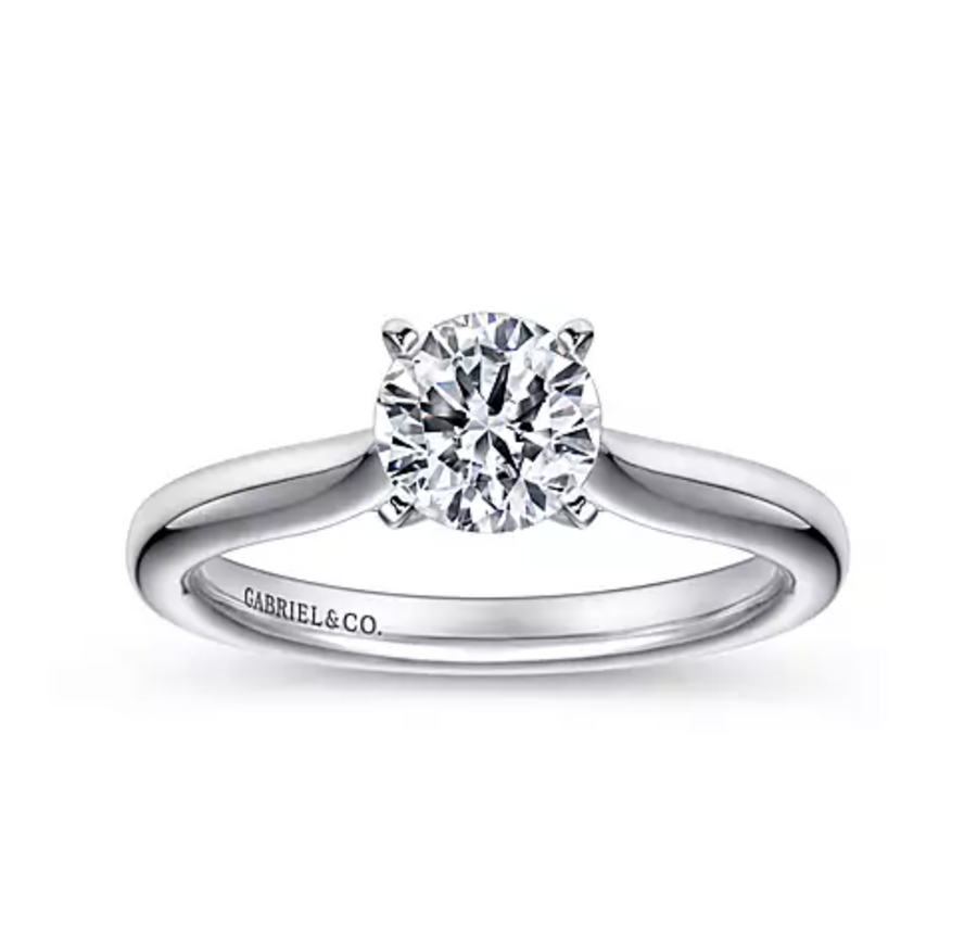 Lauren - 14K White Gold Round Diamond Engagement Ring