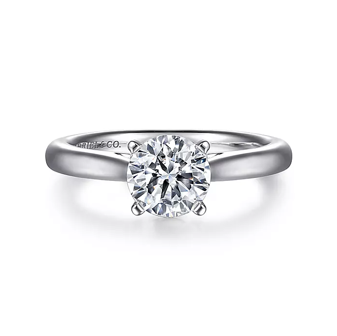 Michelle - 14K White Gold Round Diamond Engagement Ring