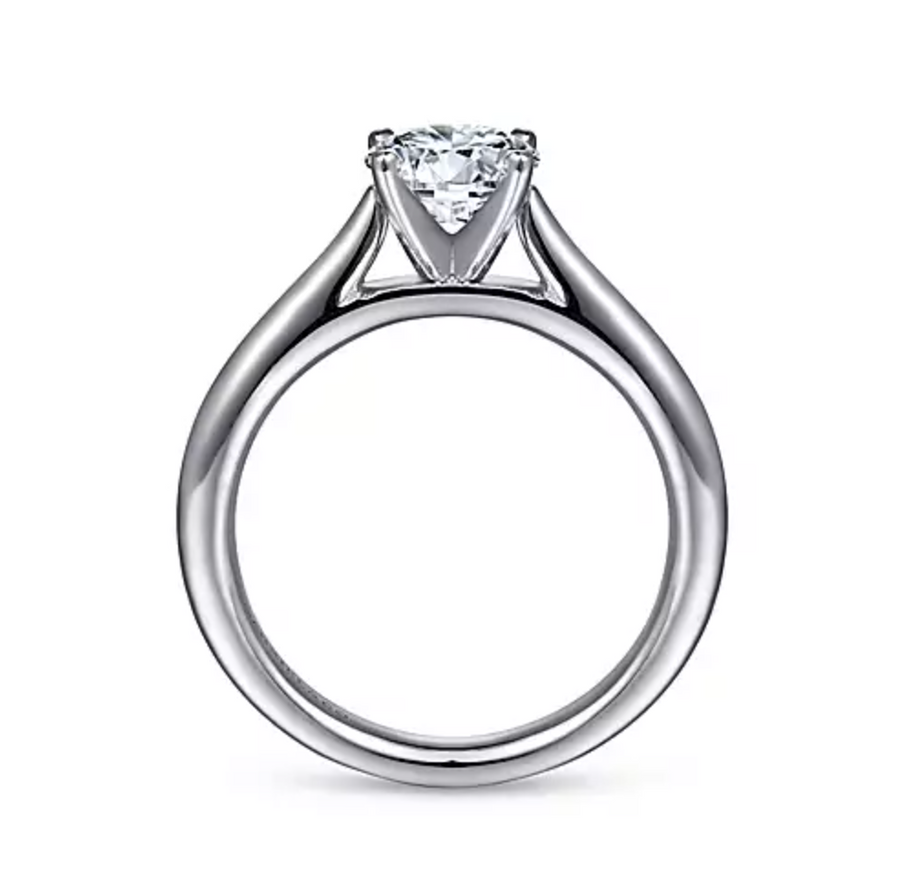 Michelle - 14K White Gold Round Diamond Engagement Ring