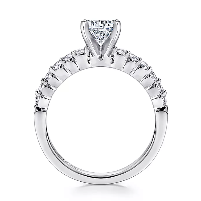 Caleigh - 14K White Gold Round Diamond Engagement Ring