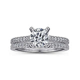 Joanna - 14K White Gold Round Diamond Engagement Ring