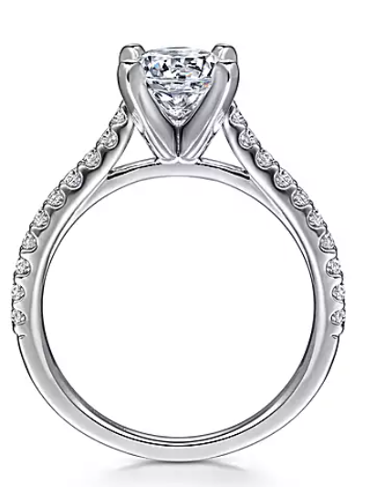 Shanna - 14K White Gold Round Diamond Engagement Ring