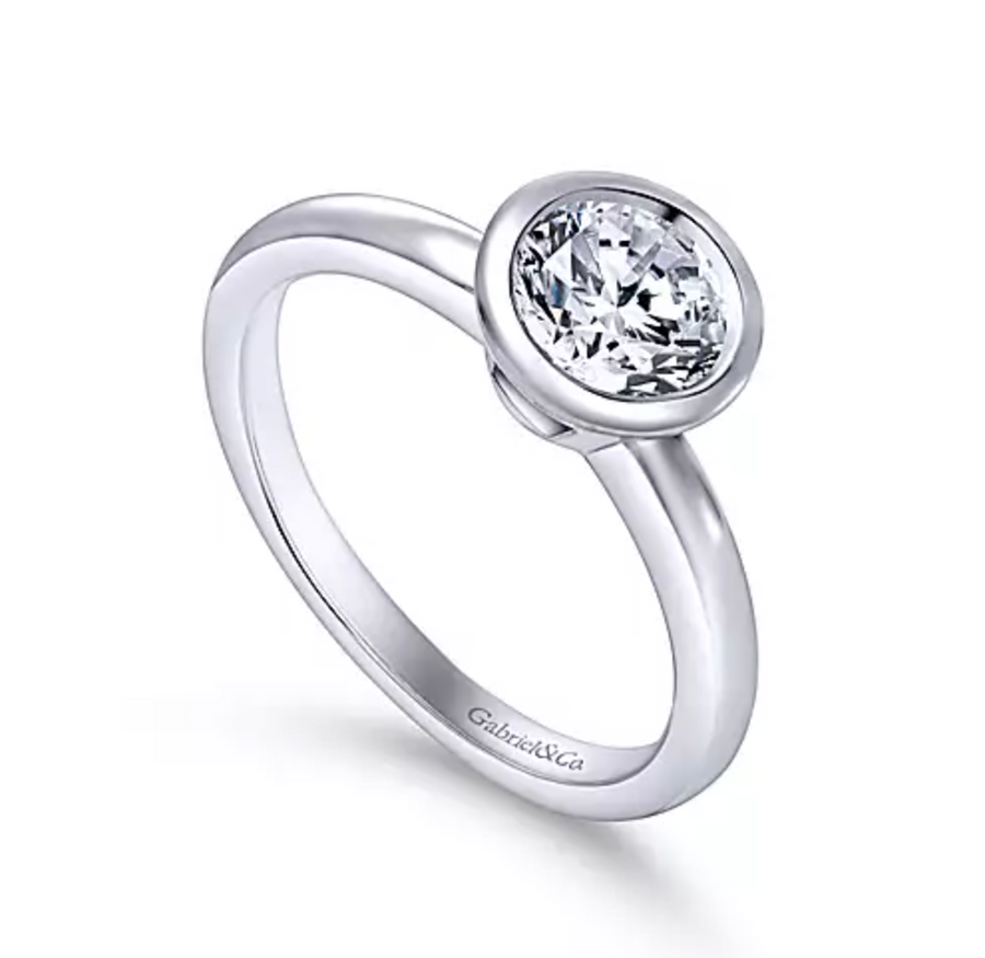 Zola - 14K White Gold Round Diamond Engagement Ring