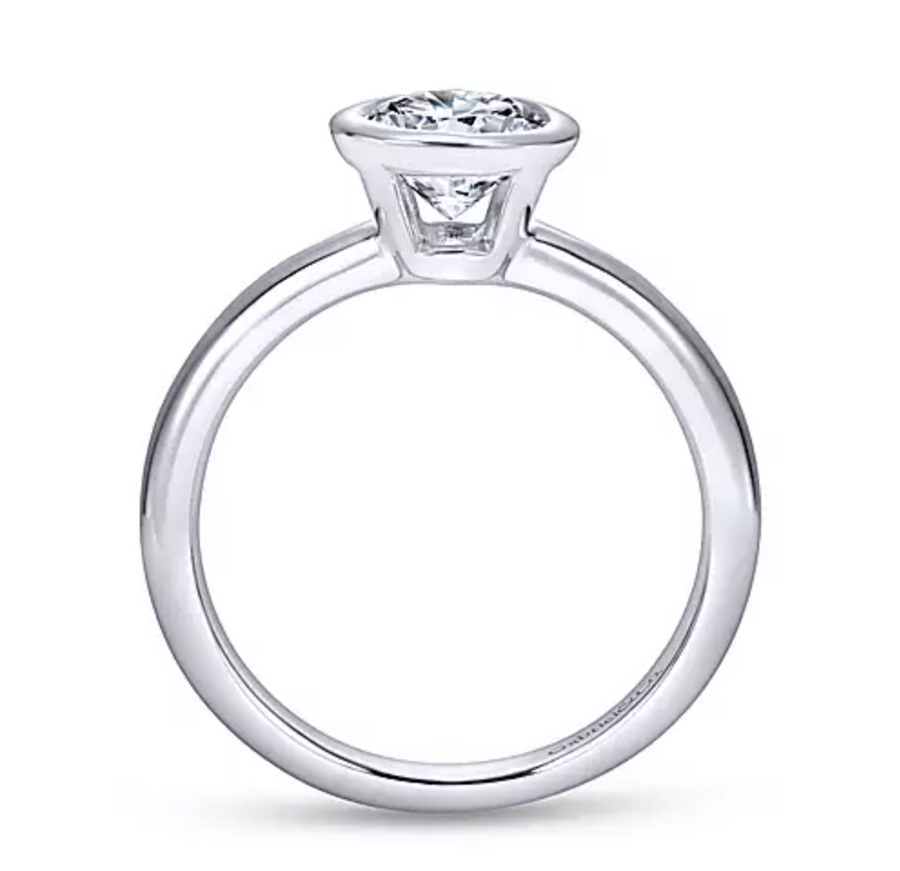 Zola - 14K White Gold Round Diamond Engagement Ring