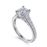 Bridget - 14K White Gold Round Diamond Engagement Ring