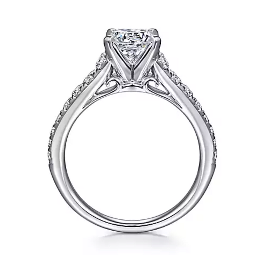 Bridget - 14K White Gold Round Diamond Engagement Ring