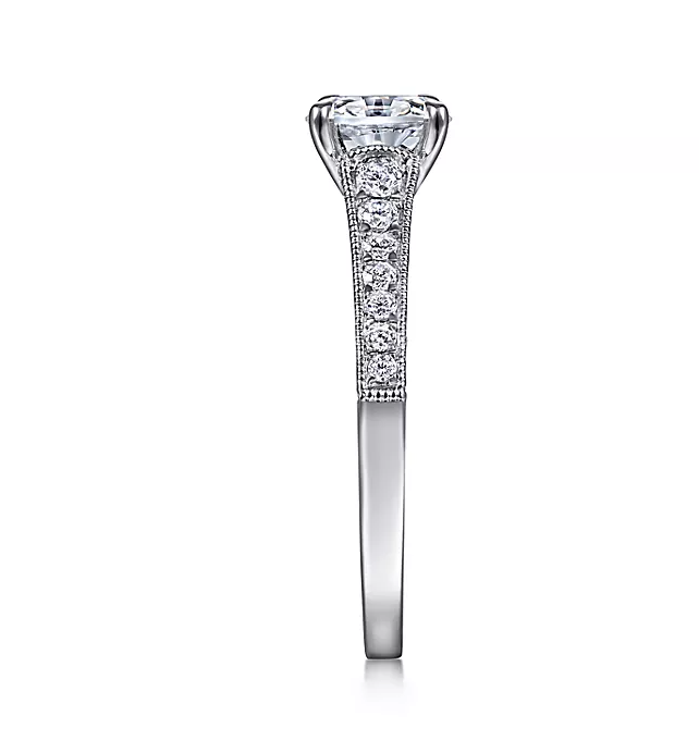 Octavia - 14K White Gold Oval Diamond Engagement Ring