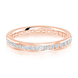 Rose Gold Channel Set Diamond Eternity Band 1/2CTW