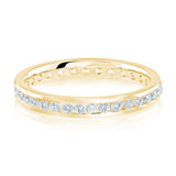 Yellow Gold Channel Set Diamond Eternity Band 1/2CTW