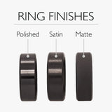 ELYSIUM ARES - SOLID BLACK DIAMOND RING - 24K YELLOW GOLD INLAY