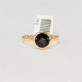Smoldering Smokey Quartz Rose Gold Ring