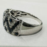 14k White Gold Zig Zag Diamond Ring