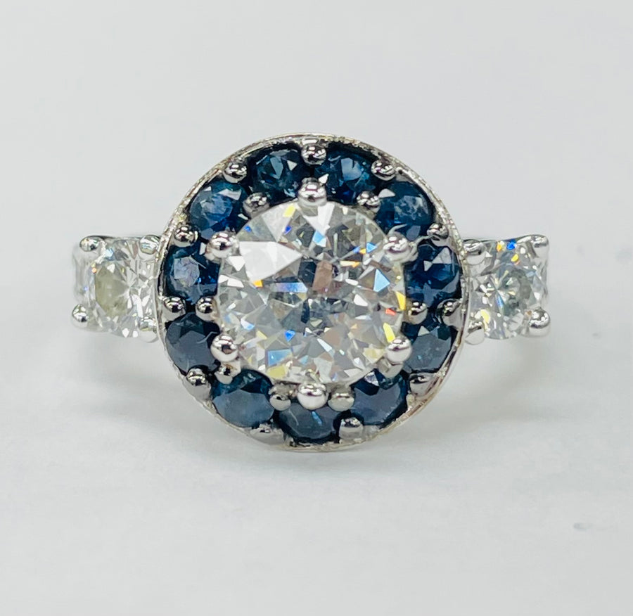 Vintage European Cut Diamond, With a Modern Halo