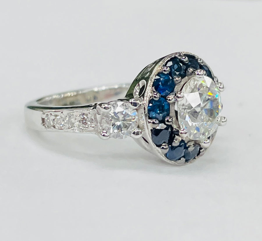 Vintage European Cut Diamond, With a Modern Halo