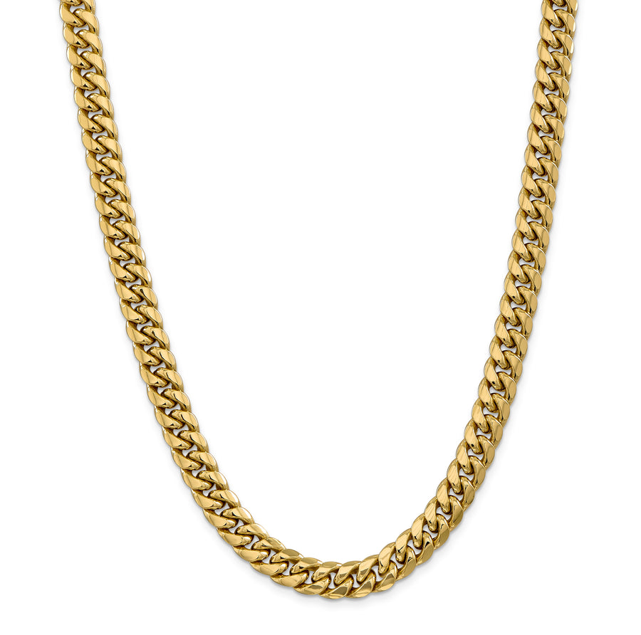 Cuban Chain Yellow Gold Semi-Solid 29"