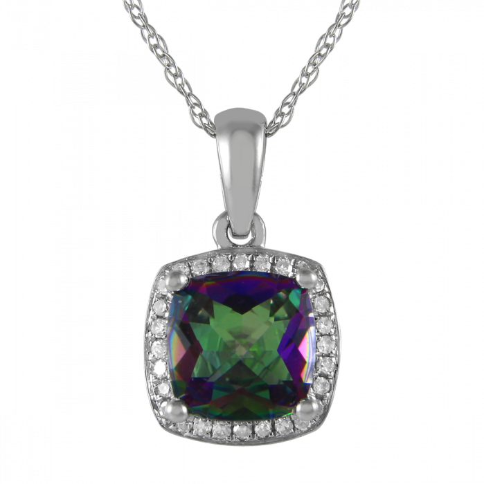 June Birthstone Diamond Necklace