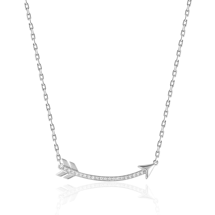 Rose Gold Diamond Arrow Necklace