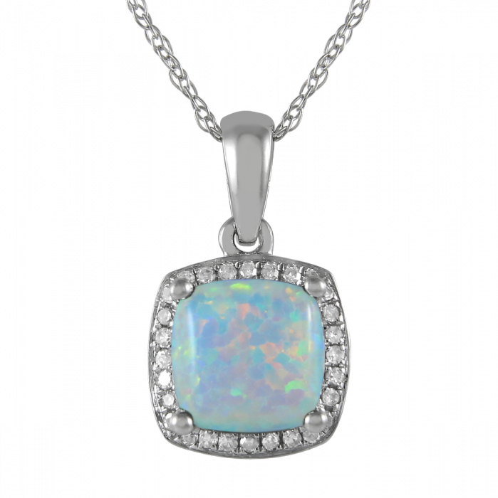 October Birthstone Diamond Necklace