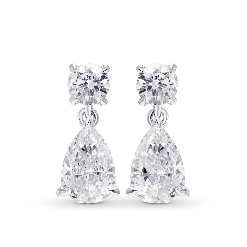 2.62CTW Diamond Pear Drop Earrings