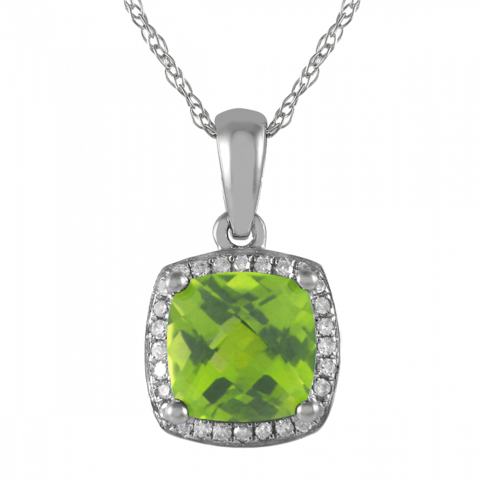 August Birthstone Diamond Necklace