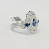 Vintage Inspired Sapphire / Diamond RIng