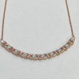 10K Rose Gold Diamond Necklace 
0.25CTW Diamonds 
16' Neckla...