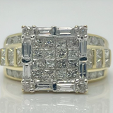 14K Yellow Gold Diamond Ring 
3ctw in Natural Diamonds