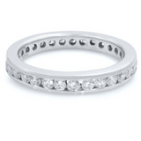 Platinum Channel Set Diamond Eternity Band 1/2CTW