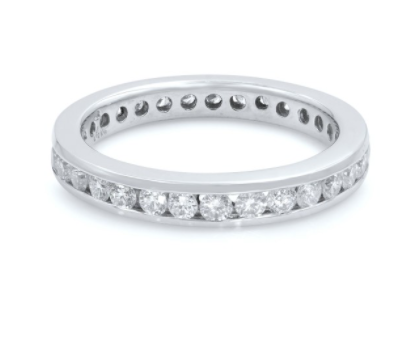 White Gold Channel Set Diamond Eternity Band 3/4CTW