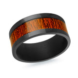 Tantalum Band With Wood Inlay
