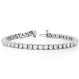 White Gold 4CTW Diamond Tennis Bracelet