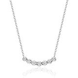 White Gold Fashion Graduated Dia Necklace