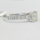 14KT Accented Solitare 1 1/3CTW Diamond Engagement Ring