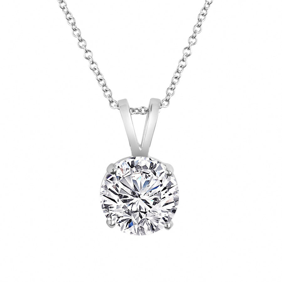 14kw Classic Tidewater Diamond Solitaire Necklace