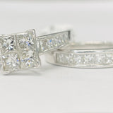 3CTW Quad Diamond Wedding Set
