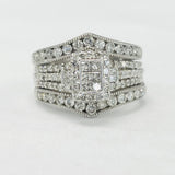 Radiant Style Composite 1CTW Diamond Wedding Set