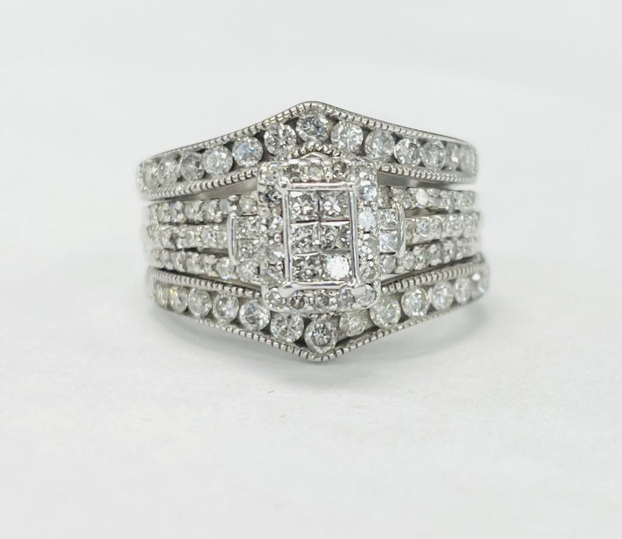 Radiant Style Composite 1CTW Diamond Wedding Set