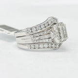 Radiant Style Composite 1CTW Diamond Wedding Set