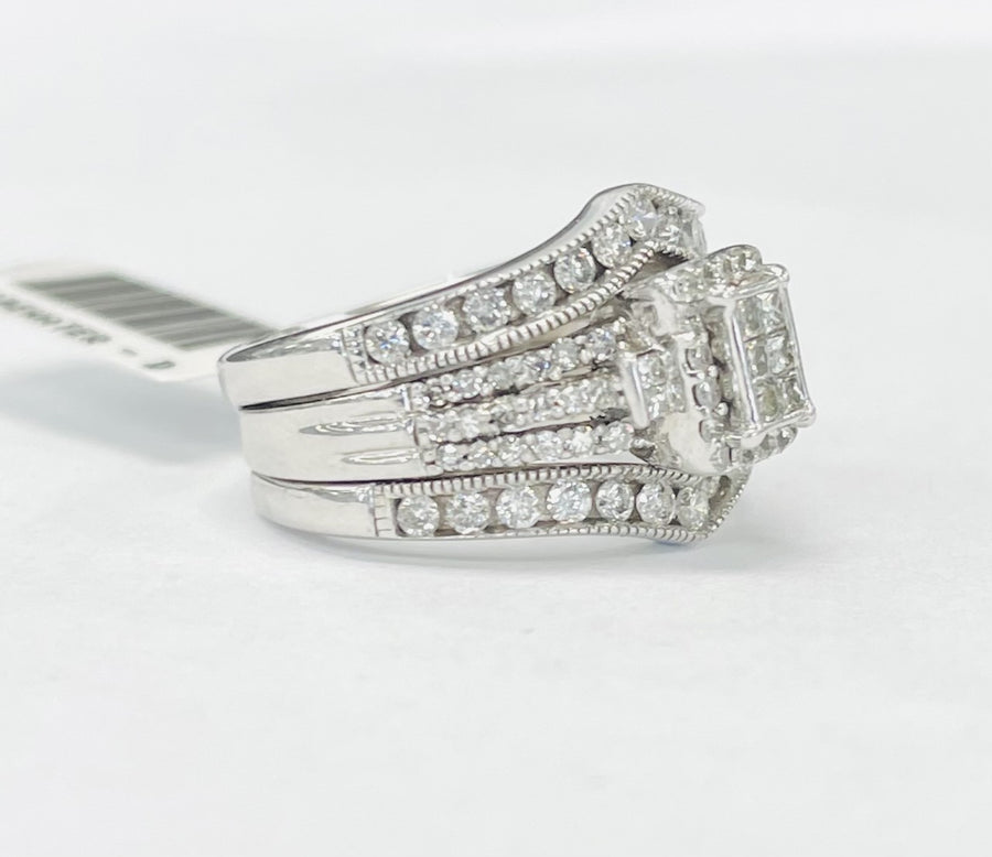 Radiant Style Composite 1CTW Diamond Wedding Set